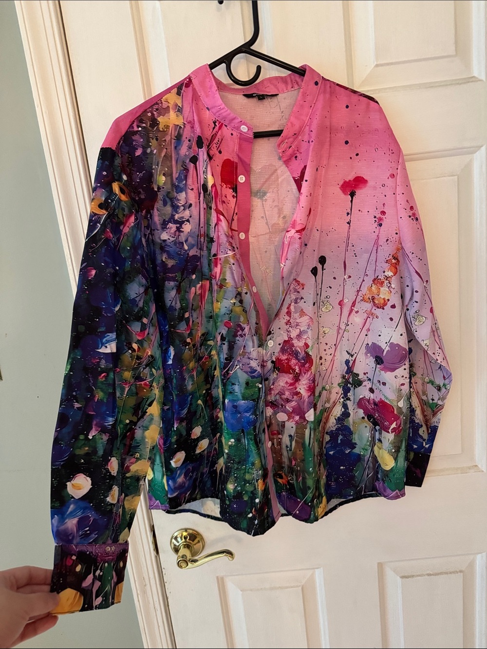 Floral Splash Pink & Multicolor Unisex Lightweight Shirt